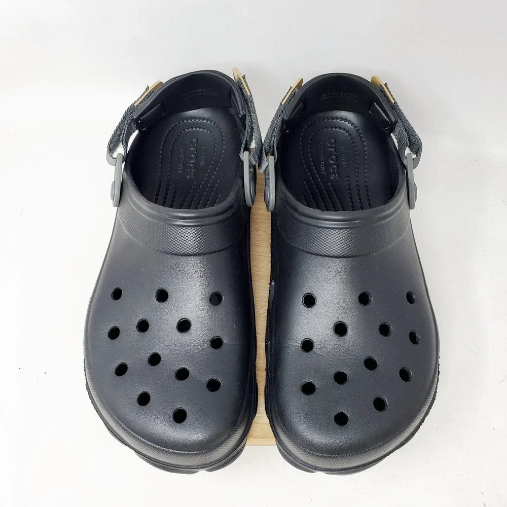 Crocs Sandals Mens 10 All Terrain Clog Black Slip On Water Shoes